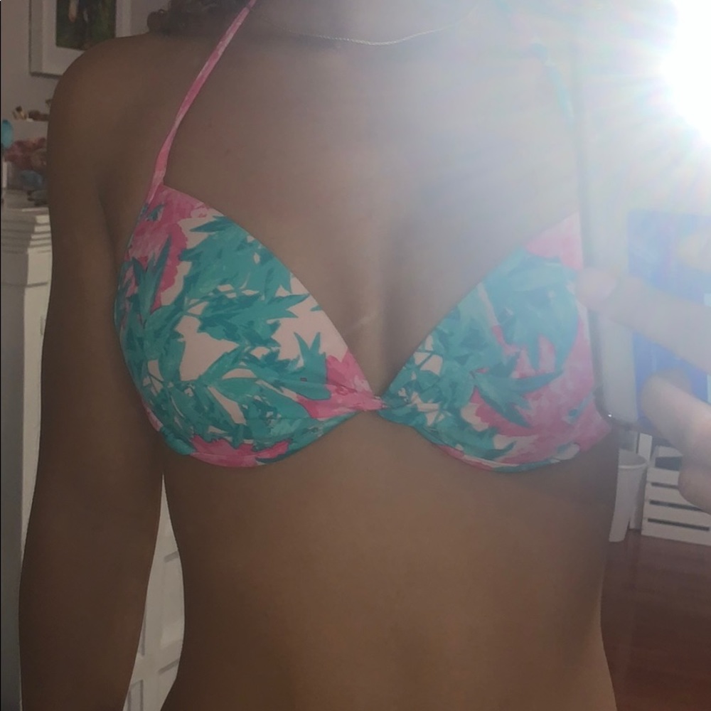 Floral bikini top